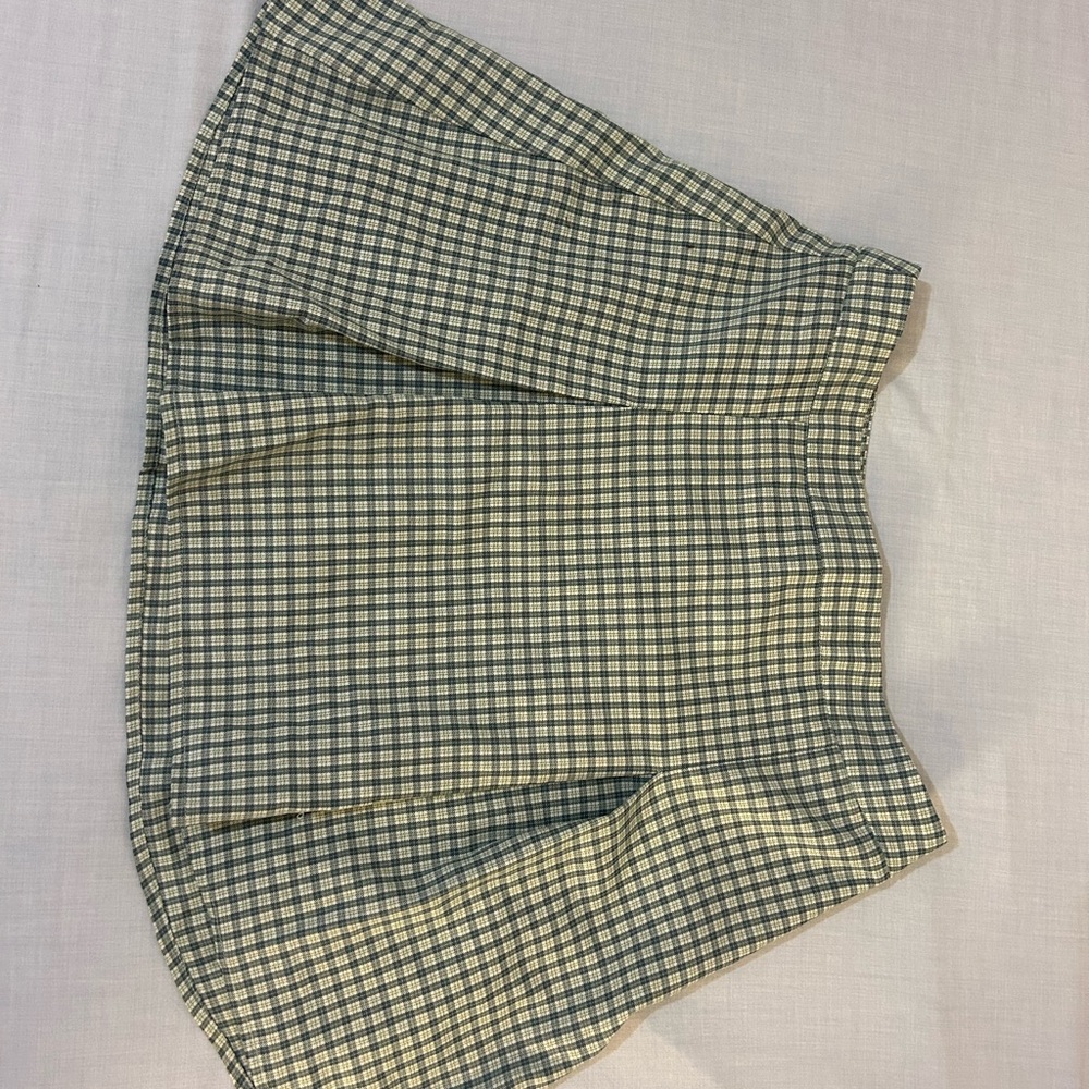 Plaid Women's Skirt in Blue and Green